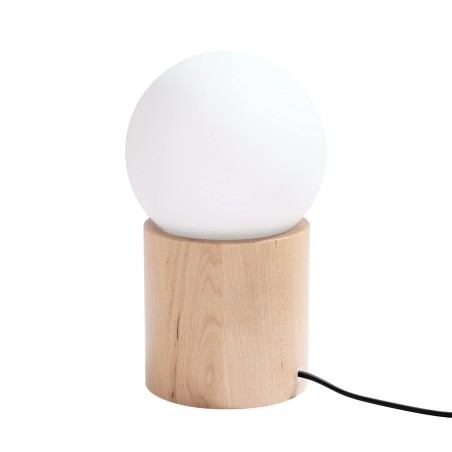 Lampe de table Usba, bois naturel
