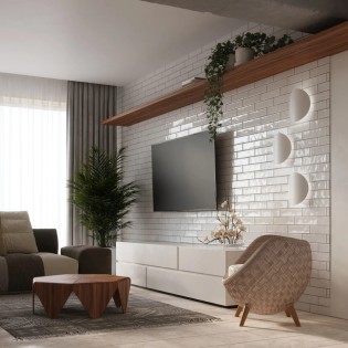 Applique murale Nain, blanc