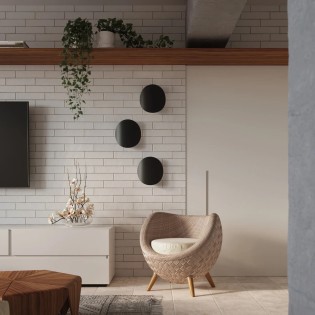 Applique murale Nain, noir