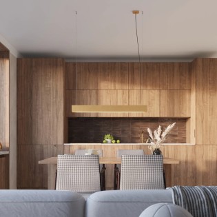 Suspension Saor, doré