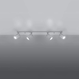 Spot barre Vinivi, blanc, 4 lumières