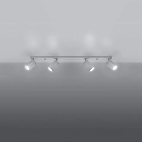 Spot barre Vinivi, blanc, 4 lumières