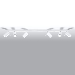 Spot barre Vinivi, blanc, 6 lumières