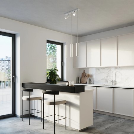 Suspension Vinivi, blanc, 5 lumières