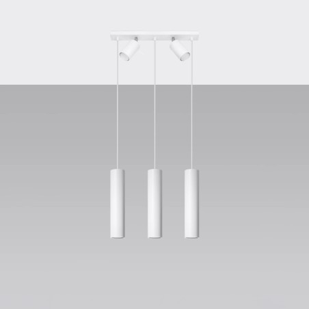 Suspension Vinivi, blanc, 5 lumières