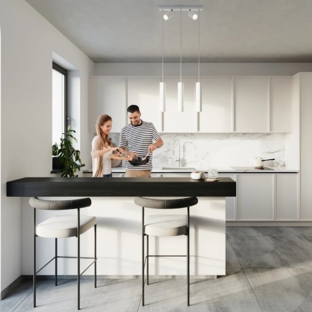 Suspension Vinivi, blanc, 5 lumières