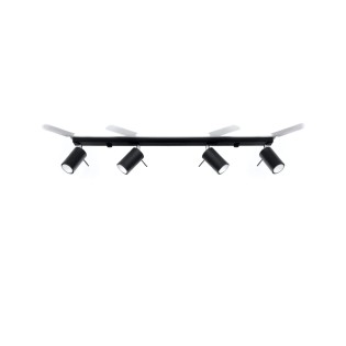 Spot barre Vinivi, noir, 4 lumières