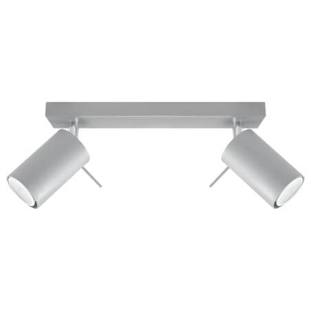 Spot barre Vinivi, gris, 2 lumières