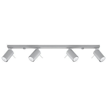 Spot barre Vinivi, gris, 4 lumières