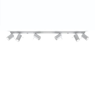 Spot barre Vinivi, gris, 6 lumières