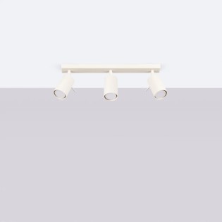 Spot barre Vinivi, beige, 3 lumières