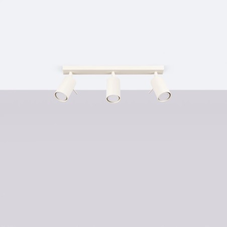 Spot barre Vinivi, beige, 3 lumières