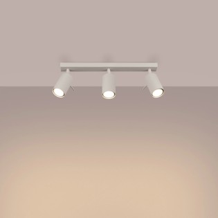 Spot barre Vinivi, beige, 3 lumières