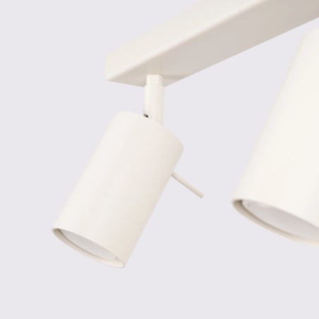 Spot barre Vinivi, beige, 3 lumières