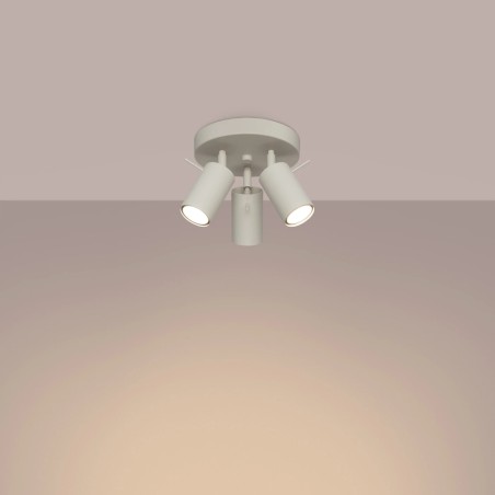 Plafonnier Vinivi, beige, 3 lumières
