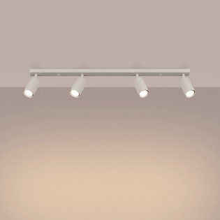 Spot barre Vinivi, beige, 4 lumières