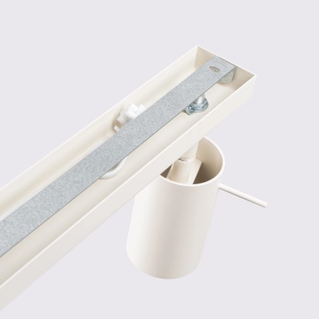 Spot barre Vinivi, beige, 4 lumières