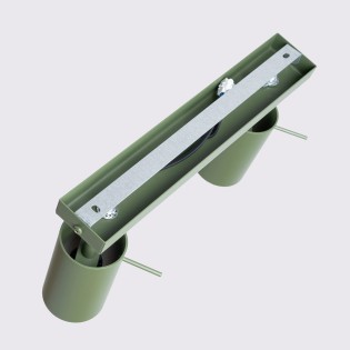 Spot barre Vinivi, vert, 2 lumières
