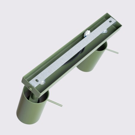 Spot barre Vinivi, vert, 2 lumières