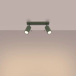 Spot barre Vinivi, vert, 2 lumières