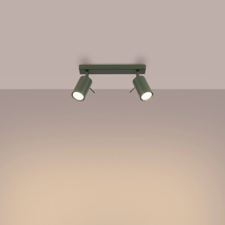 Spot barre Vinivi, vert, 2 lumières