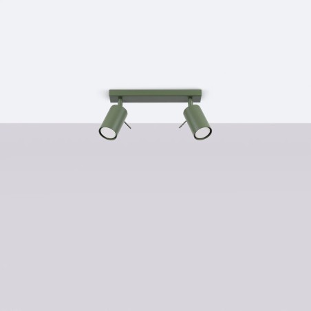 Spot barre Vinivi, vert, 2 lumières