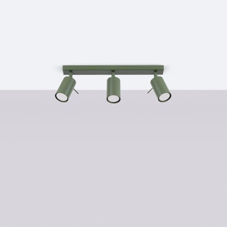 Spot barre Vinivi, vert, 3 lumières