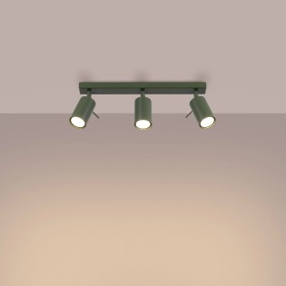 Spot barre Vinivi, vert, 3 lumières