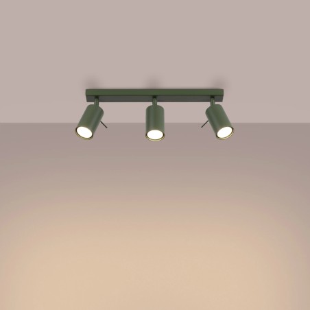 Spot barre Vinivi, vert, 3 lumières