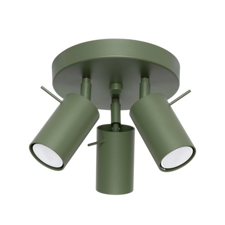 Plafonnier Vinivi, vert, 3 lumières