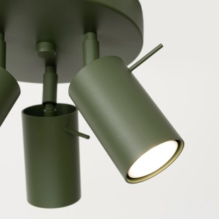 Plafonnier Vinivi, vert, 3 lumières