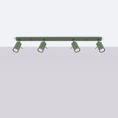 Spot barre Vinivi, vert, 4 lumières