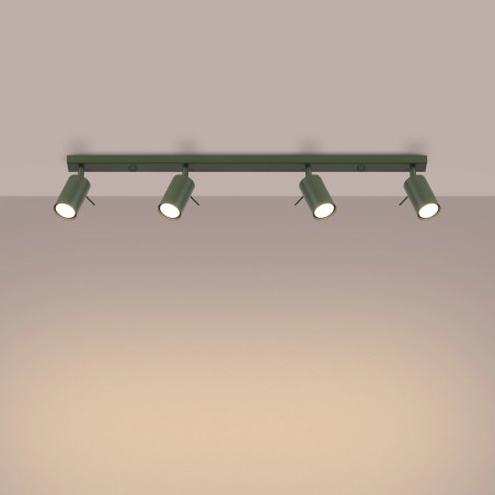 Spot barre Vinivi, vert, 4 lumières
