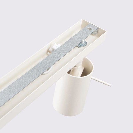 Spot barre Vinivi, beige, 6 lumières