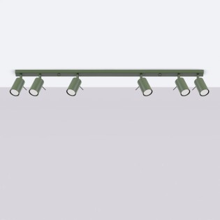 Spot barre Vinivi, vert, 6 lumières