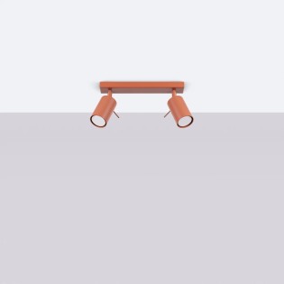 Spot barre Vinivi, rouge, 2 lumières