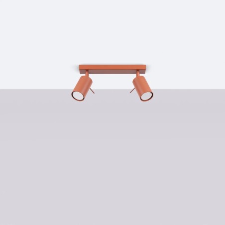 Spot barre Vinivi, rouge, 2 lumières