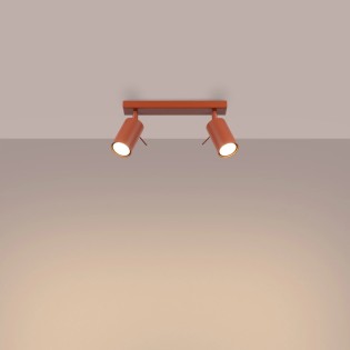 Spot barre Vinivi, rouge, 2 lumières
