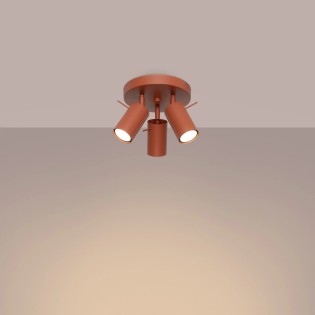Plafonnier Vinivi, rouge, 3 lumières