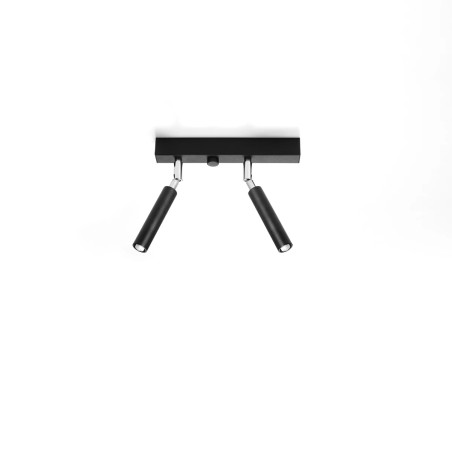 Barre lumineuse Koin, noir, 2 spots