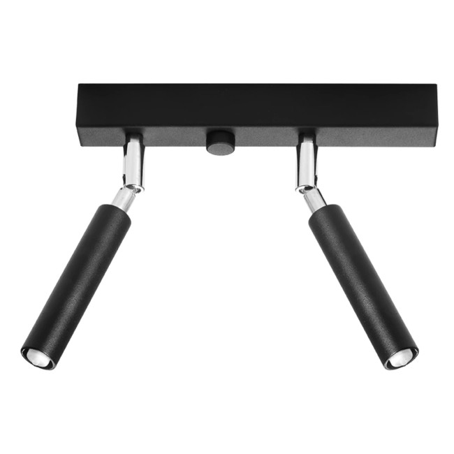 Barre lumineuse Koin, noir, 2 spots