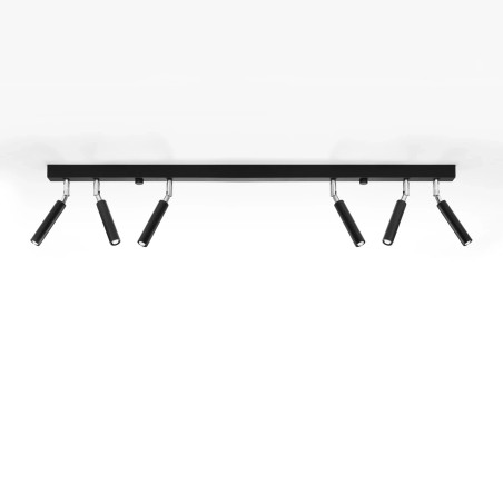 Barre lumineuse Koin, noir, 6 spots