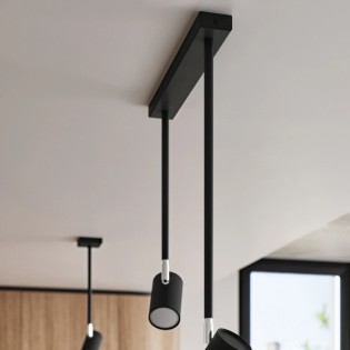 Barre lumineuse Rika, noir, 2 spots