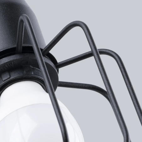 Applique murale Naxa L, noir, 1 lumière