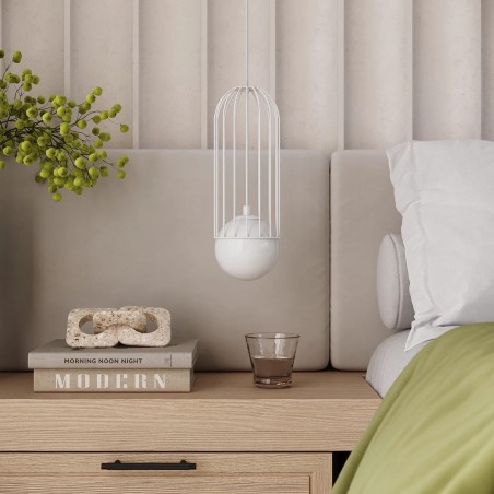 Suspension Zovolu, blanc, 1 lumière