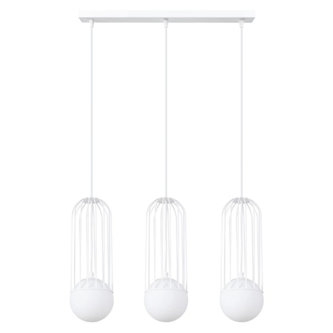 Suspension Zovolu, blanc, 3 lumières
