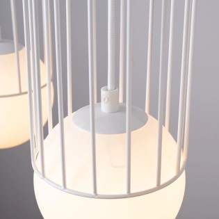 Suspension Zovolu, blanc, 3 lumières