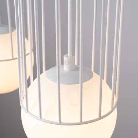 Suspension Zovolu, blanc, 3 lumières