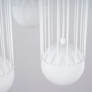 Suspension Zovolu, blanc, 3 lumières