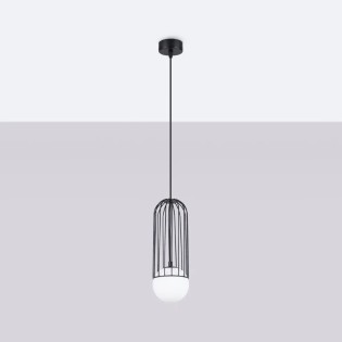 Suspension Zovolu, noir, 1 lumière